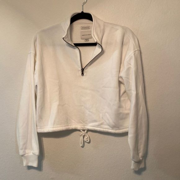 American Eagle Outfitters Sweaters - White American Eagle crop sweater XS